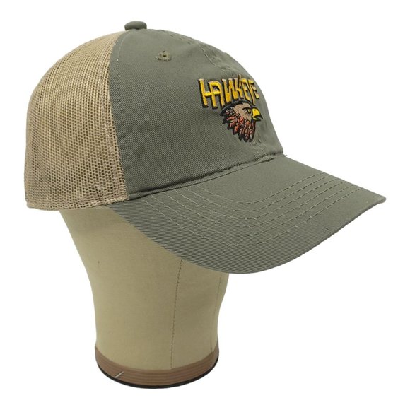Outdoor Cap Hawkeye Mesh Strapback Cap Trucker Baseball Hat Bird Khaki Green - Picture 2 of 13